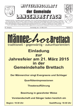 Kalenderwoche 12 - Gemeinde Langenbrettach