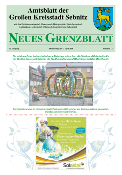 Neues Grenzblatt vom 2. April 2015