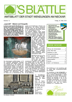 Ausgabe Nr. 12 vom 20. März 2015