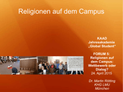 Religionen auf dem Campus