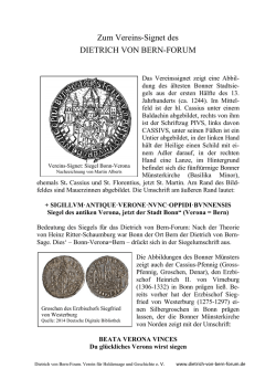 Zum Vereins-Signet des DIETRICH VON BERN