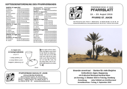 Gottesdienstordnung (Pfarrblatt) - Pfarrverband Dachau
