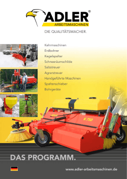 Gesamtprogramm (DE) - ADLER Arbeitsmaschinen