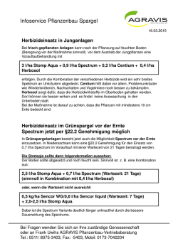 Infoservice Pflanzenbau Spargel
