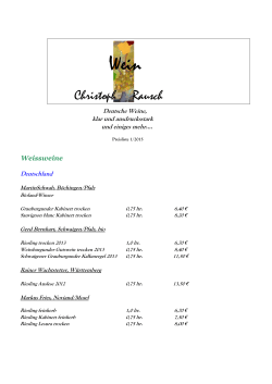 Preisliste Wein Rausch 1 2015 - Christoph-Wein