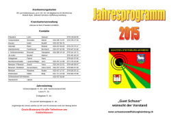 Jahresprogramm 2015 - Sch&uuml;tzen Steffisburg
