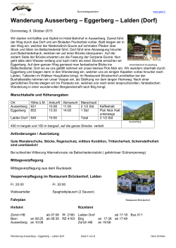 Wanderung Ausserberg – Eggerberg – Lalden (Dorf)