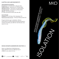 ISOLATION - M&uuml;nchener Kammerorchester