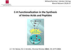 C–H-Funktionalisierung in der Synthese von Aminosäuren und