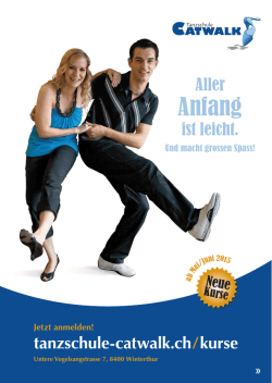 Tanzkurse f&uuml;r Einsteiger