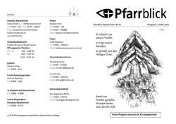 Pfarrblick Neuenkirchen #210 Pfingsten, 24 Mai 2015 Frohe