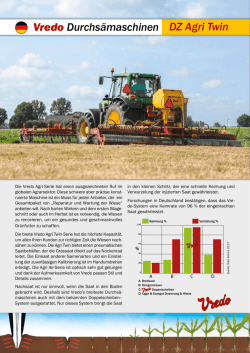 DZ Agri Twin Vredo Durchs&auml;maschinen