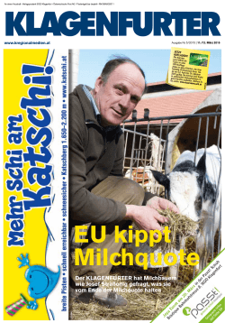 EU kippt Milchquote - Die Kärntner Regionalmedien