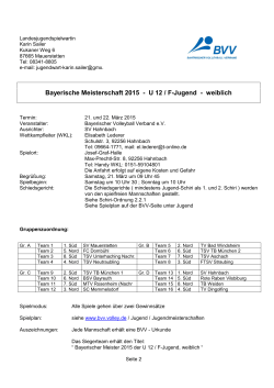 U12w - Bayerischer Volleyball-Verband