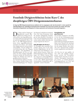 Fesselnde Dirigiererlebnisse beim Kurs C des diesj&auml;hrigen &Ouml;BV