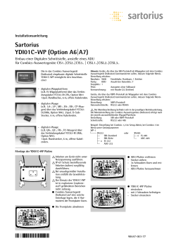 Sartorius YDI01C-WP (Option A6|A7)