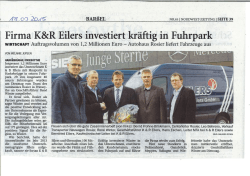 Firma K&R Eilers investiert kräftig in Fuhrpark