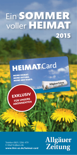 Ein sommer - HEIMATCard