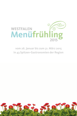 Unser Menü - Westfalen Menüfrühling