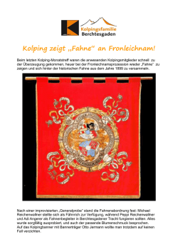 Homepage Kolping zeigt Fahne