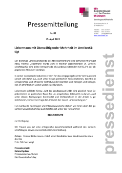 Liebermann mit überwältigender Mehrheit im Amt bestätigt