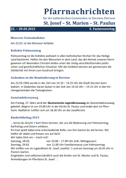 Pfarrnachrichten-22-03-2015 - Pfarrgemeinde St. Marien Dorsten