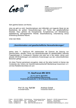 11. GeoForum MV 2015