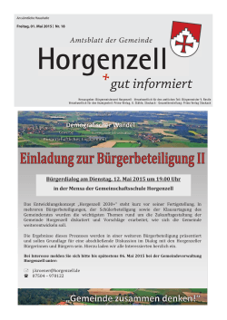 Ausgabe vom 01. Mai 2015