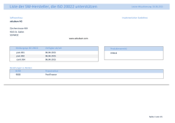 Liste der SW-Hersteller, die ISO 20022 unterstützen