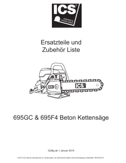 Ersatzteile und Zubehör Liste 695GC & 695F4 Beton Kettensäge