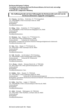 Landgerichtsbezirk Offenburg - Rechtsanwaltskammer Freiburg
