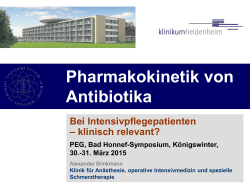 Pharmakokinetik von Antibiotika bei - PEG