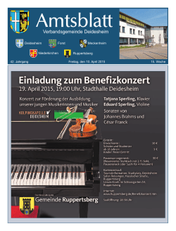 Amtsblatt 15. KW - Verbandsgemeinde Deidesheim