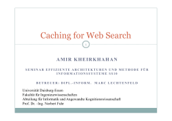 Caching for Web Search