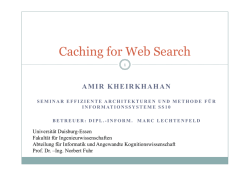 Caching for Web Search