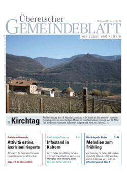 Kirchtag - Gemeindeblatt von Eppan und Kaltern