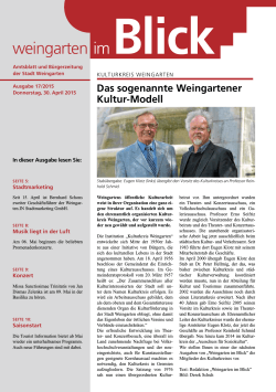 Ausgabe 17/2015 - Weingarten im Blick