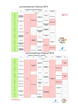 Lernschwärmen-Stundenplan 2015 - Finnland
