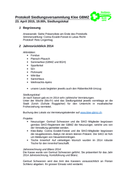 Protokoll Siedlungsversammlung 2015