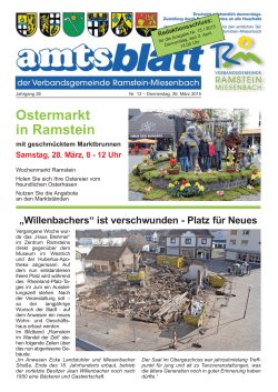 AMTSBLATT Nr. 13 vom 26.03.2015 - Ramstein