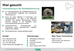 Hiwi gesucht - wbk