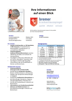 Ihre Informationen auf einen Blick