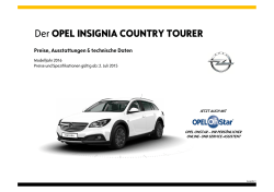 Insignia Country Tourer Preisliste