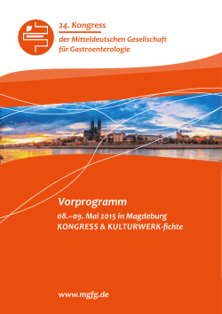 Vorprogramm 24. Kongress der MGG 2015