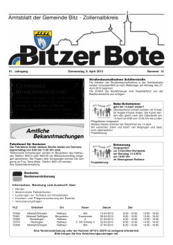Bitzer Bote vom 09.04.2015