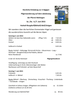 Herzli Pilgerwa Huttwil Wir wandern &uuml;ber die h die wundersch&ouml;ne