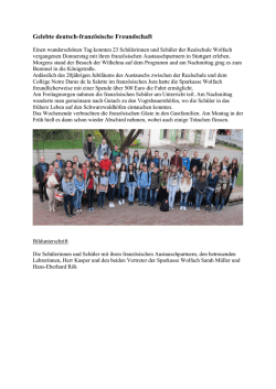 Einen wundersch&ouml;nen Tag konnten 23 Sch&uuml;lerinnen und Sch&uuml;ler