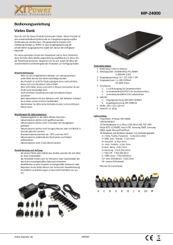 Anleitung XTPower MP-24000 (DE/EN/ES/FR/IT)