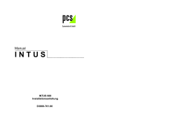 PDF: Installationsanleitung Standard Zutrittsleser Intus 600