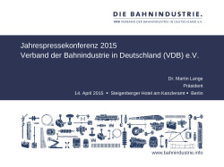 1. 2. - Verband der Bahnindustrie in Deutschland (VDB)